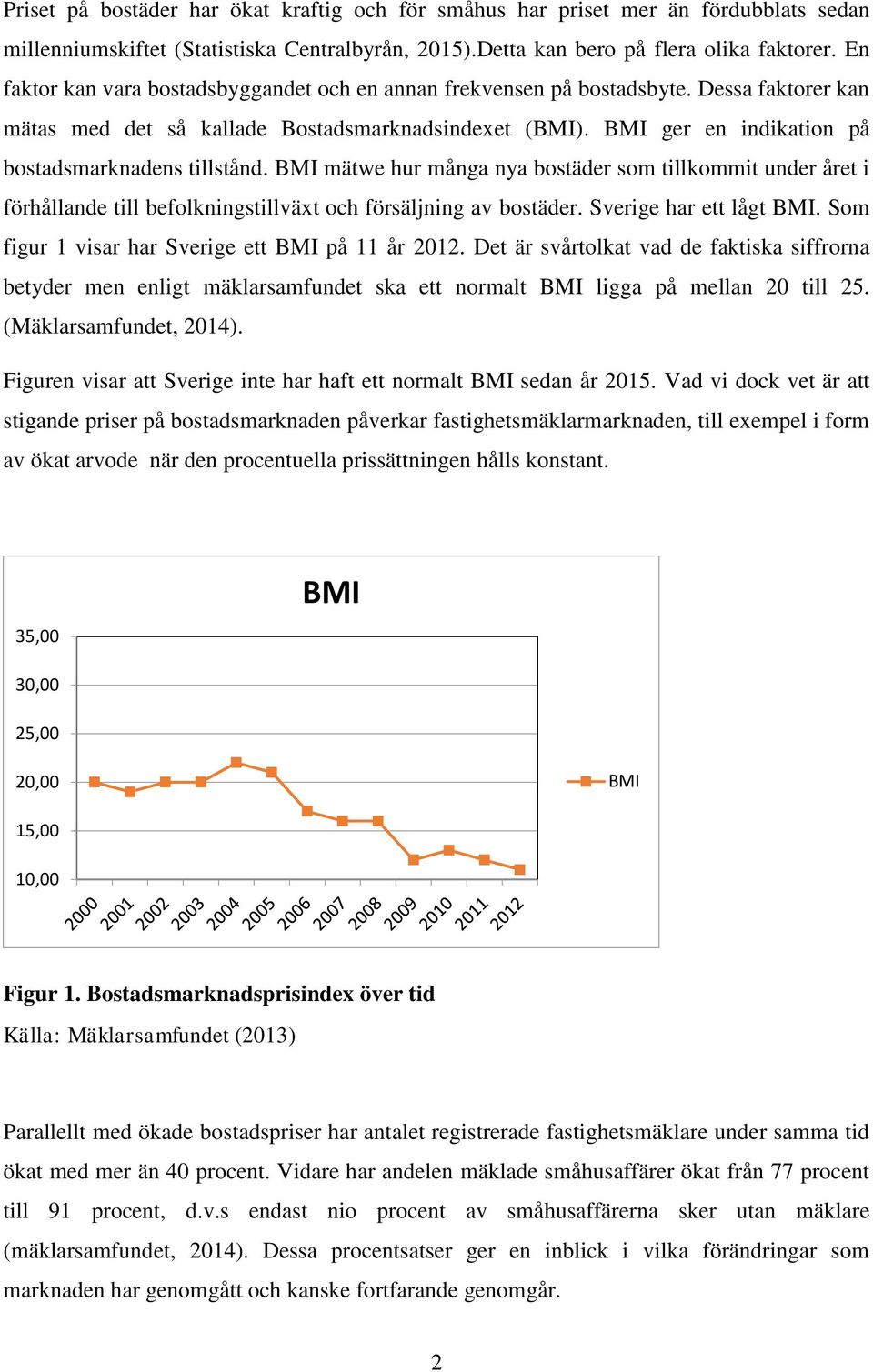 BMI ger en indikation på bostadsmarknadens tillstånd. BMI mätwe hur många nya bostäder som tillkommit under året i förhållande till befolkningstillväxt och försäljning av bostäder.