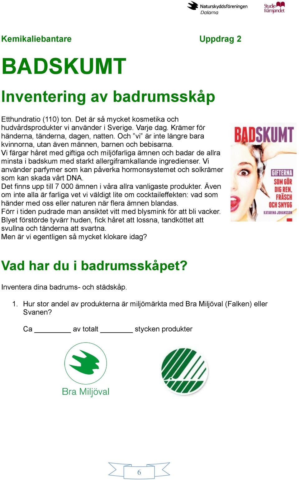 Vi färgar håret med giftiga och miljöfarliga ämnen och badar de allra minsta i badskum med starkt allergiframkallande ingredienser.