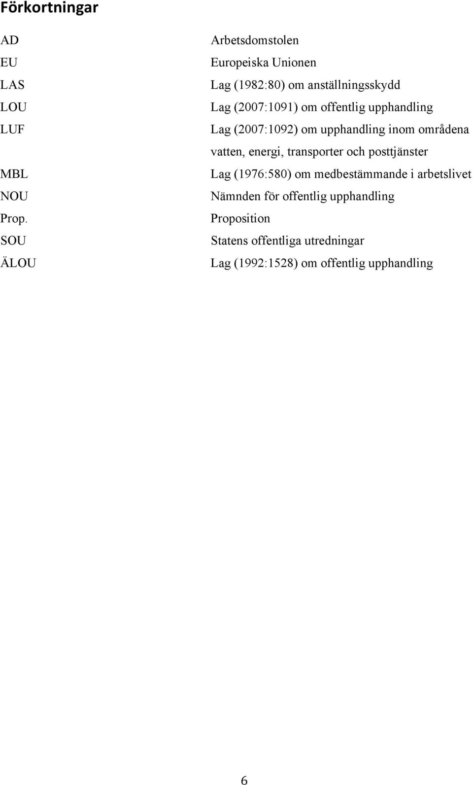 offentlig upphandling Lag (2007:1092) om upphandling inom områdena vatten, energi, transporter och