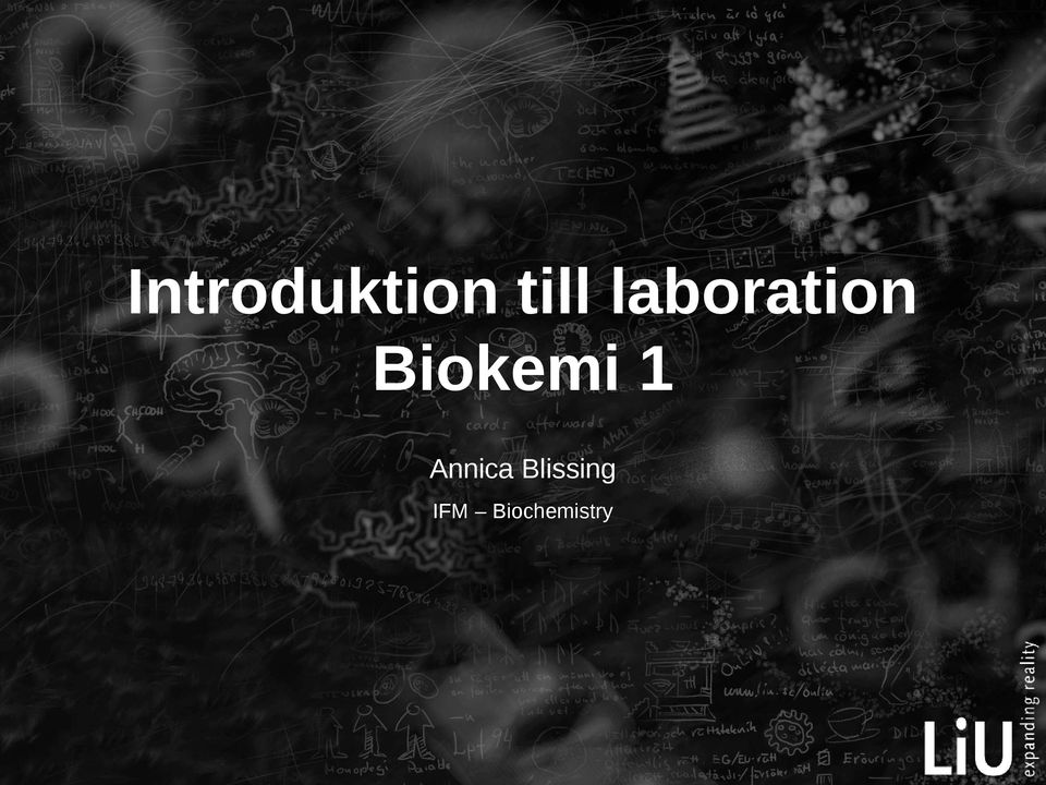 Biokemi 1 Annica