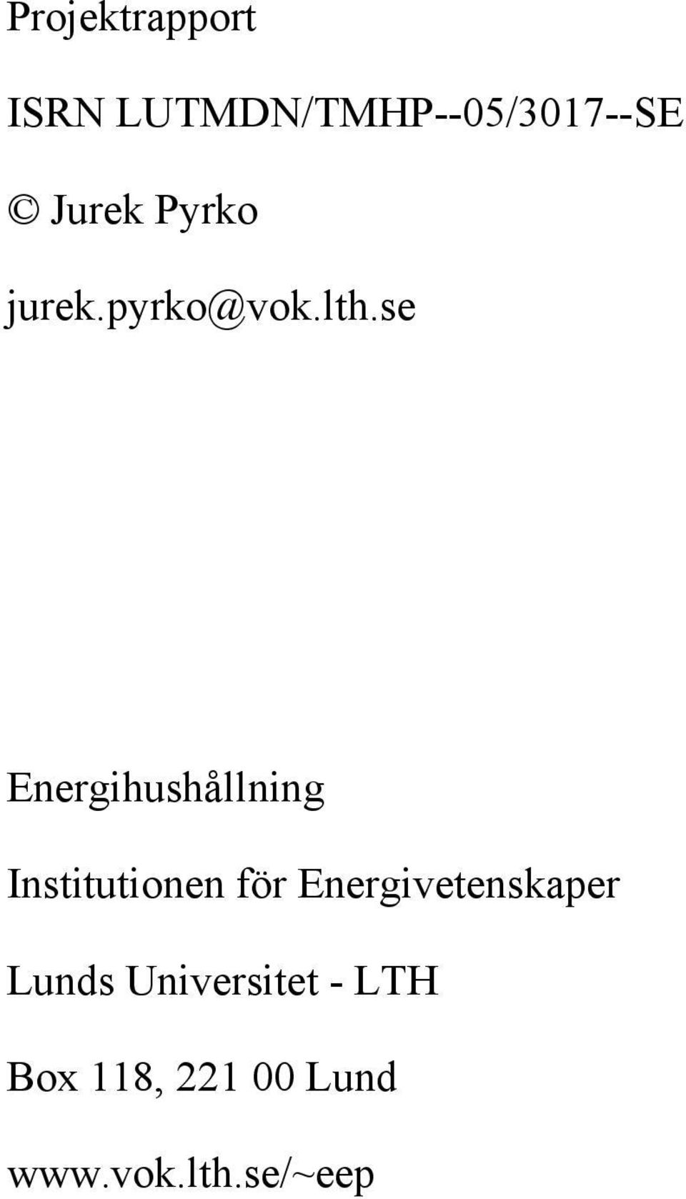 se Energihushållning Institutionen för