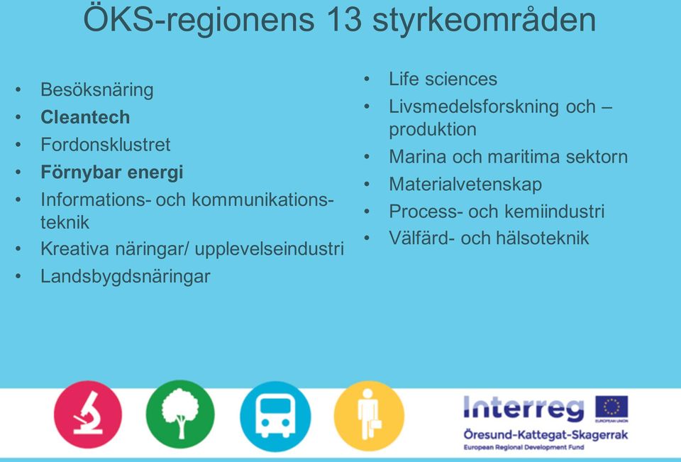 upplevelseindustri Landsbygdsnäringar Life sciences Livsmedelsforskning och