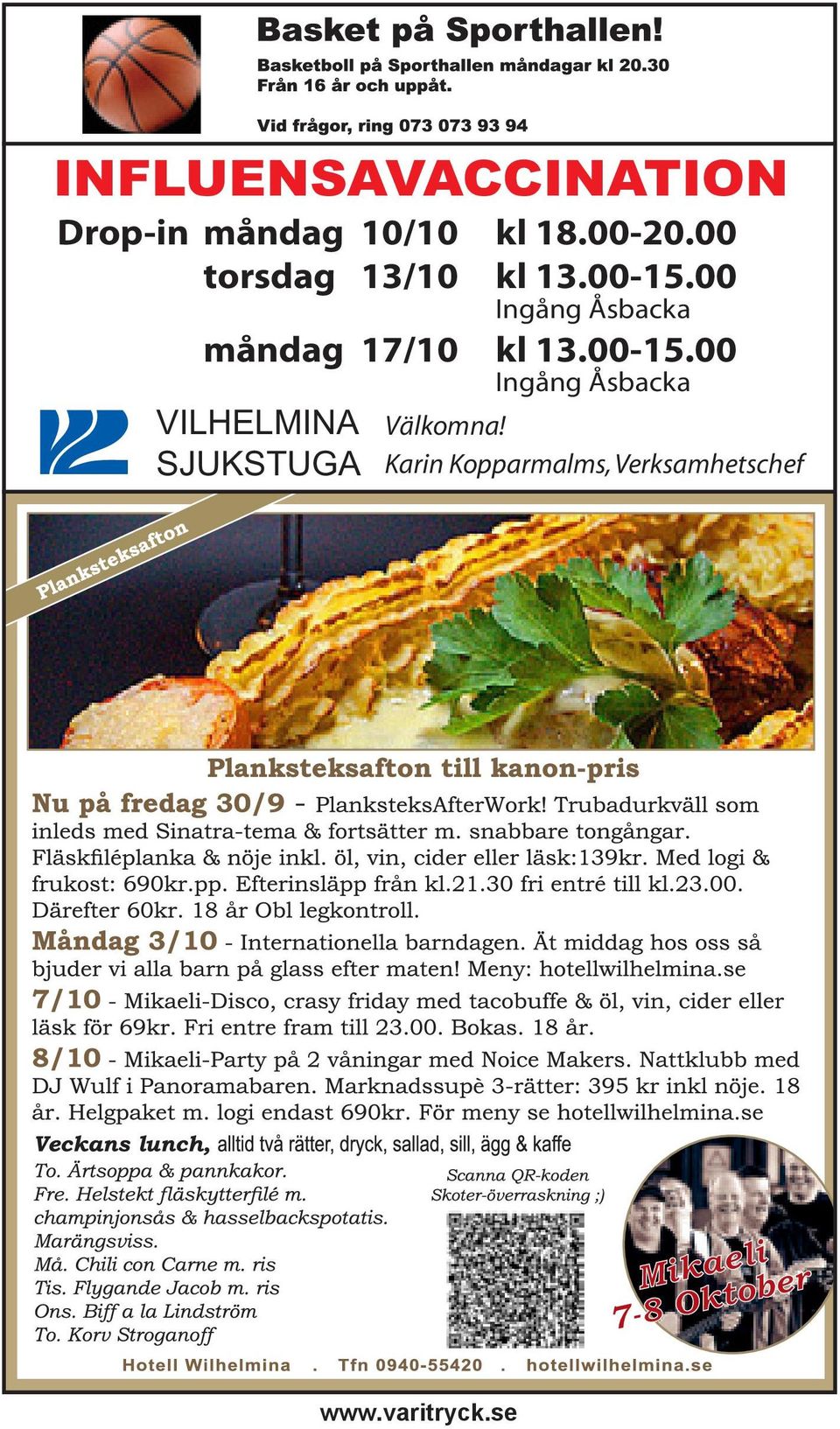 00 Ingång Åsbacka måndag 17/10 kl 13.00-15.