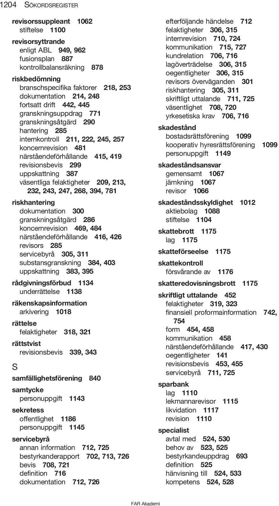 revisionsbevis 299 uppskattning 387 väsentliga felaktigheter 209, 213, 232, 243, 247, 268, 394, 781 riskhantering dokumentation 300 granskningsåtgärd 286 koncernrevision 469, 484