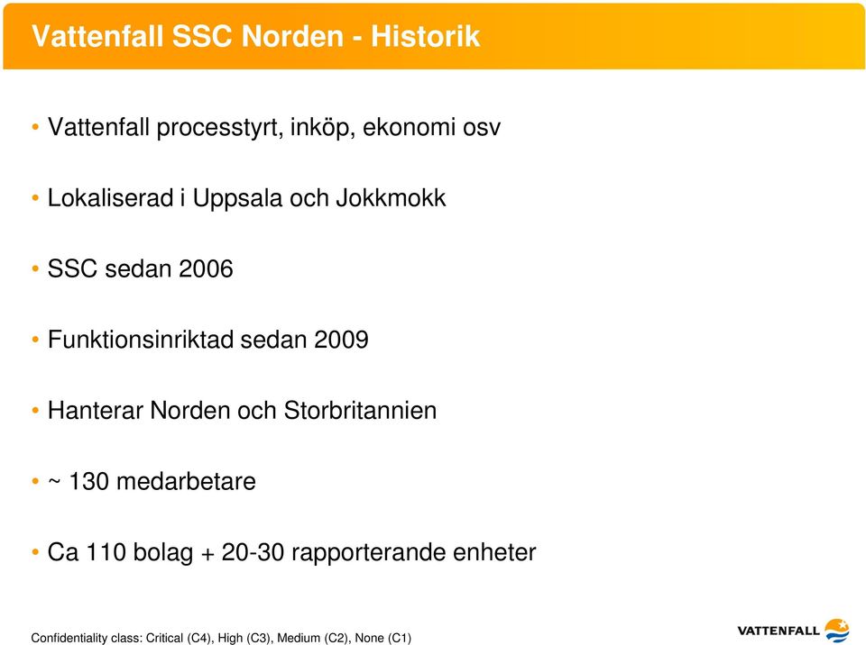 sedan 2006 Funktionsinriktad sedan 2009 Hanterar Norden och
