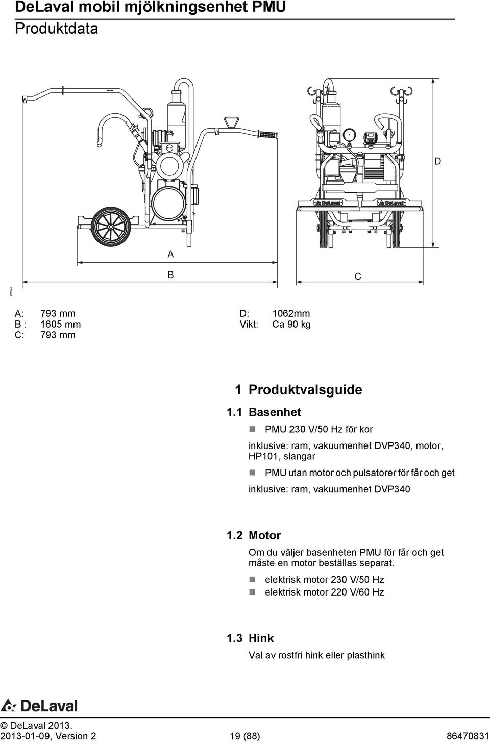 får och get inklusive: ram, vakuumenhet DVP340 1.