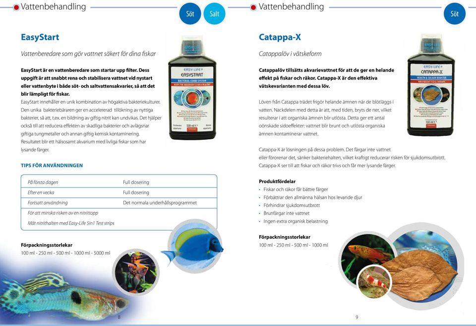 EasyStart innehåller en unik kombination av högaktiva bakteriekulturer. Den unika bakteriebäraren ger en accelererad tillökning av nyttiga bakterier, så att, t.ex.