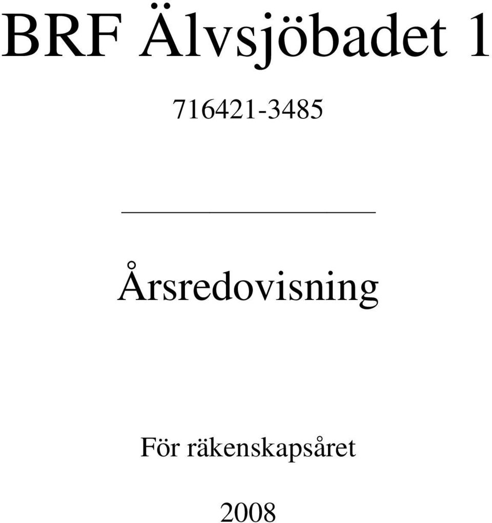 Årsredovisning