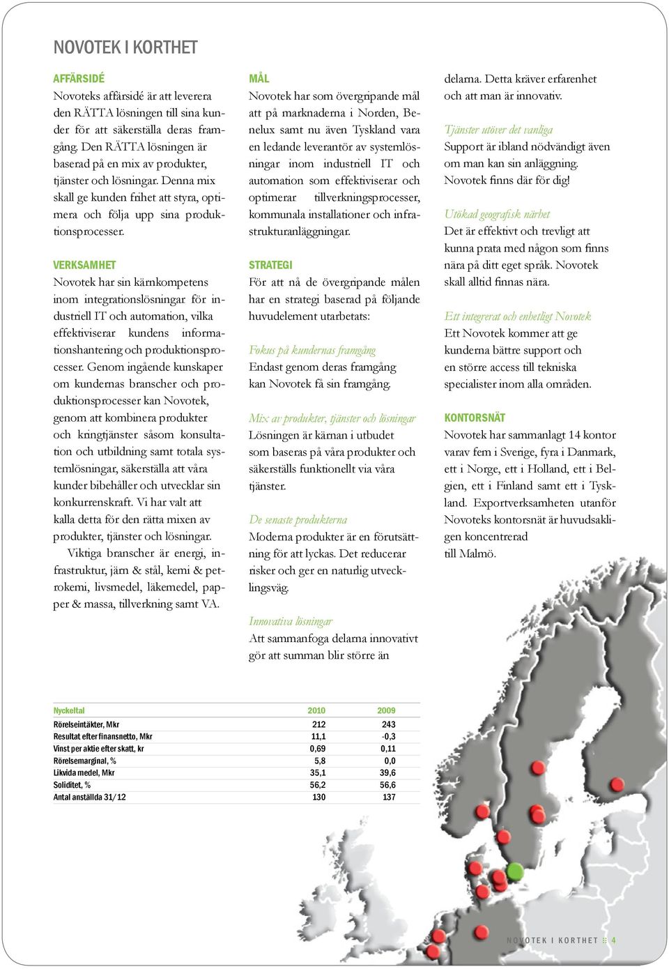 VERKSAMHET Novotek har sin kärnkompetens inom integrationslösningar för industriell IT och automation, vilka effektiviserar kundens informationshantering och produktionsprocesser.