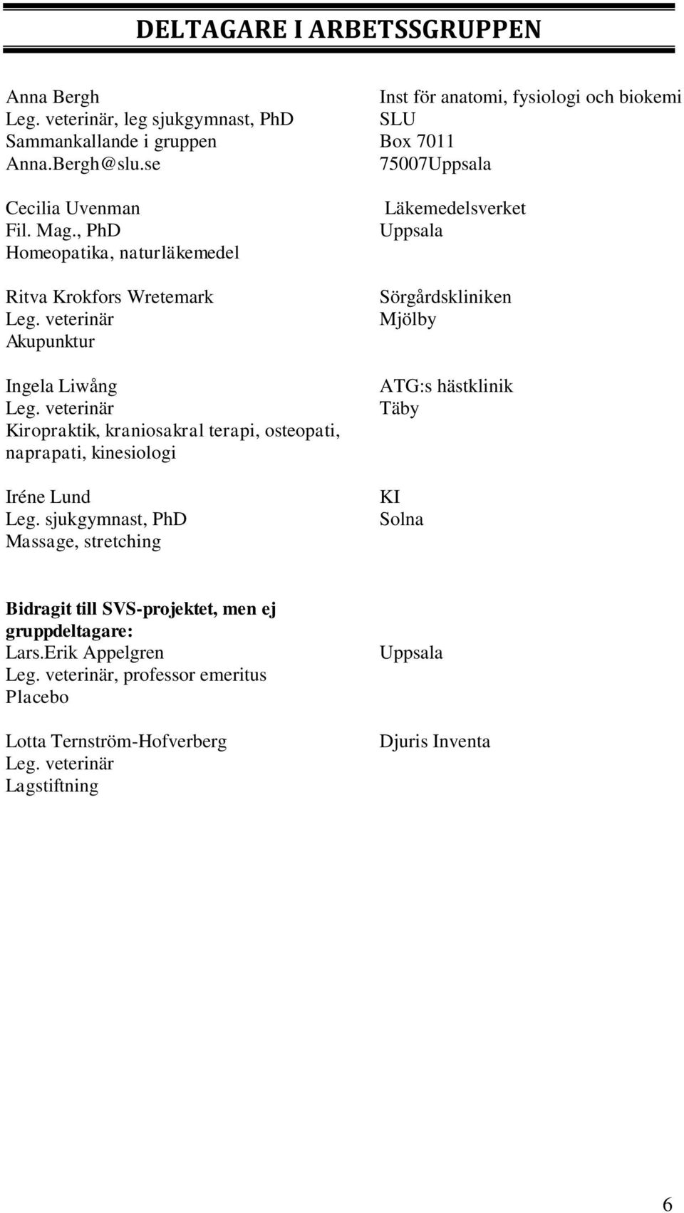 veterinär Kiropraktik, kraniosakral terapi, osteopati, naprapati, kinesiologi Iréne Lund Leg.