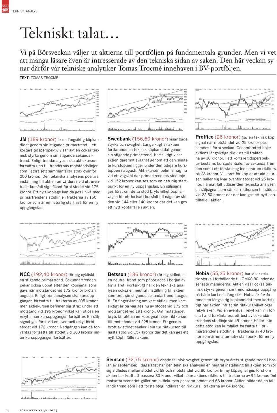 i ett kortare tidsperspektiv visar aktien också teknisk styrka genom sin stigande sekundärtrend.