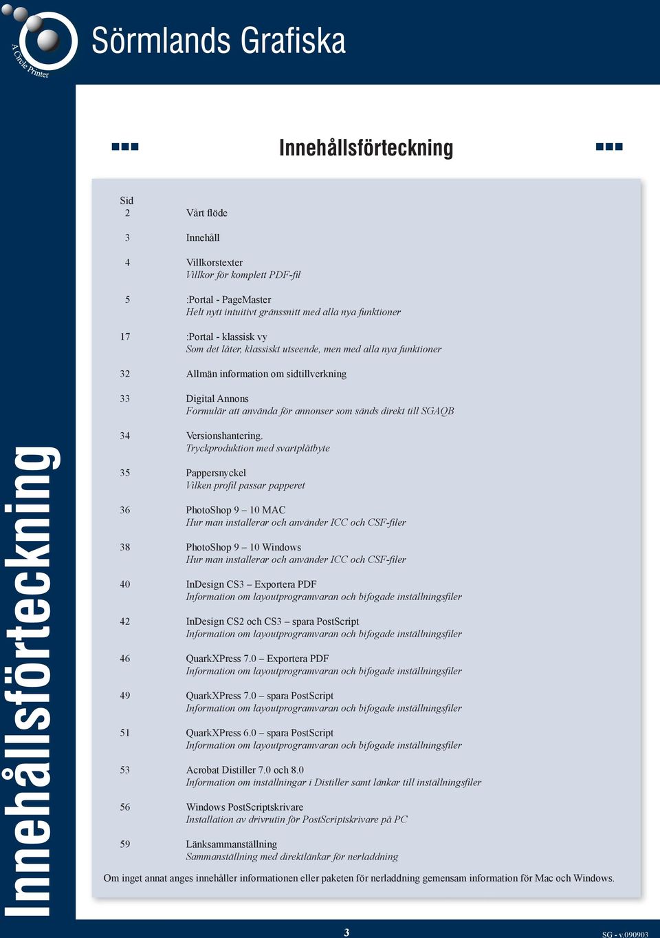 Innehållsförteckning 34 Versionshantering.