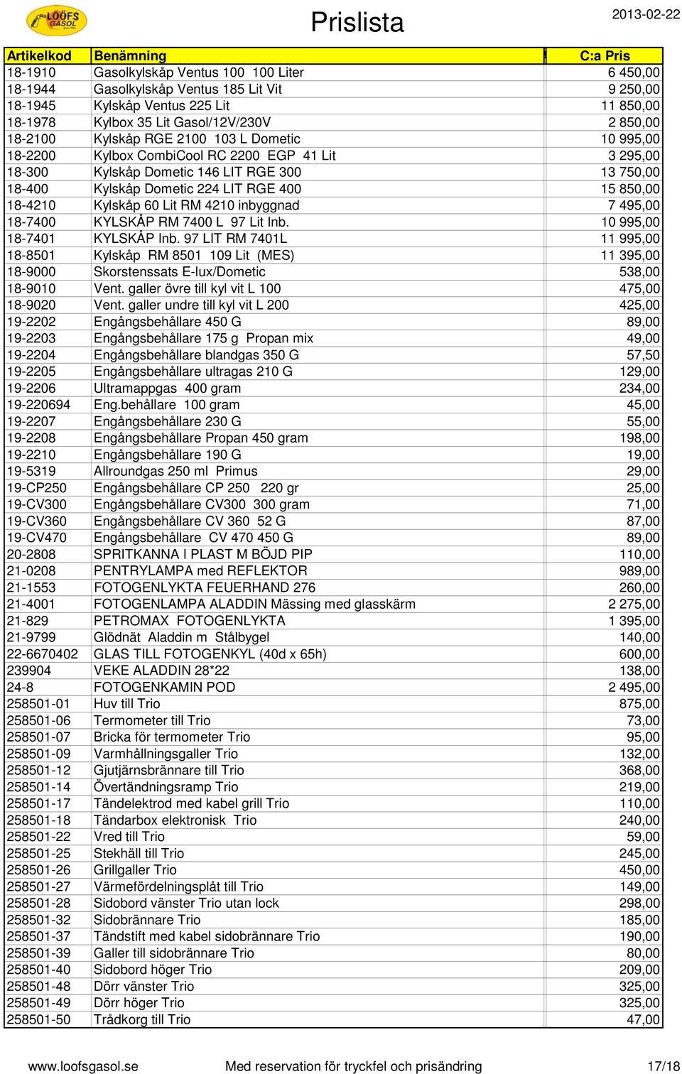 Kylskåp 60 Lit RM 4210 inbyggnad 7 495,00 18-7400 KYLSKÅP RM 7400 L 97 Lit Inb. 10 995,00 18-7401 KYLSKÅP Inb.