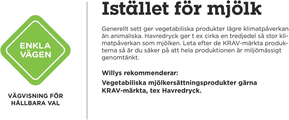 Leta efter de KRAV-märkta produkterna så är du säker på att hela produktionen är