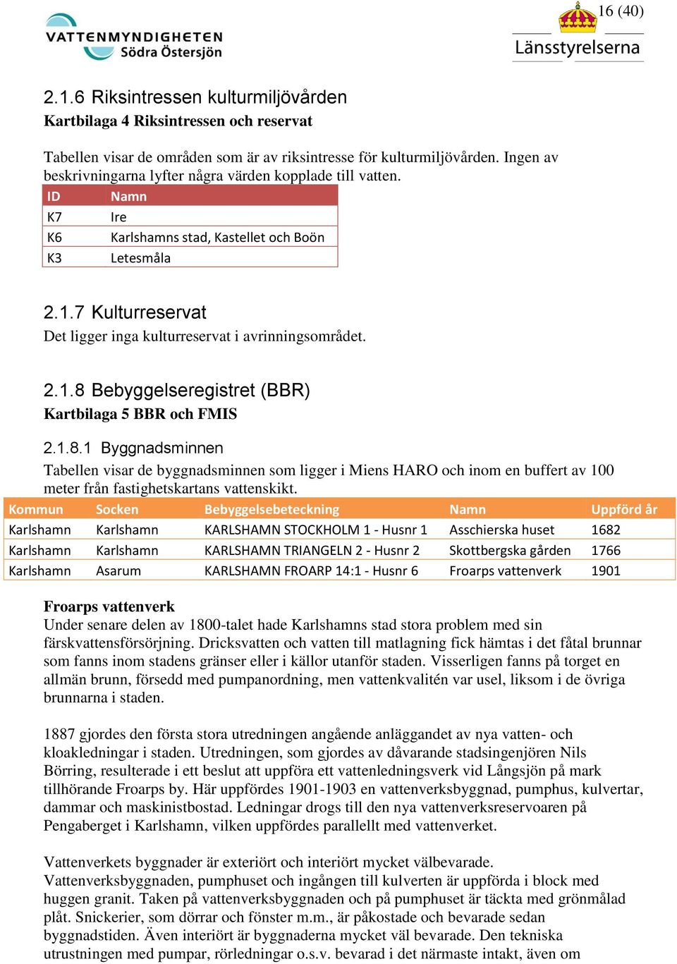 7 Kulturreservat Det ligger inga kulturreservat i avrinningsområdet. 2.1.8 