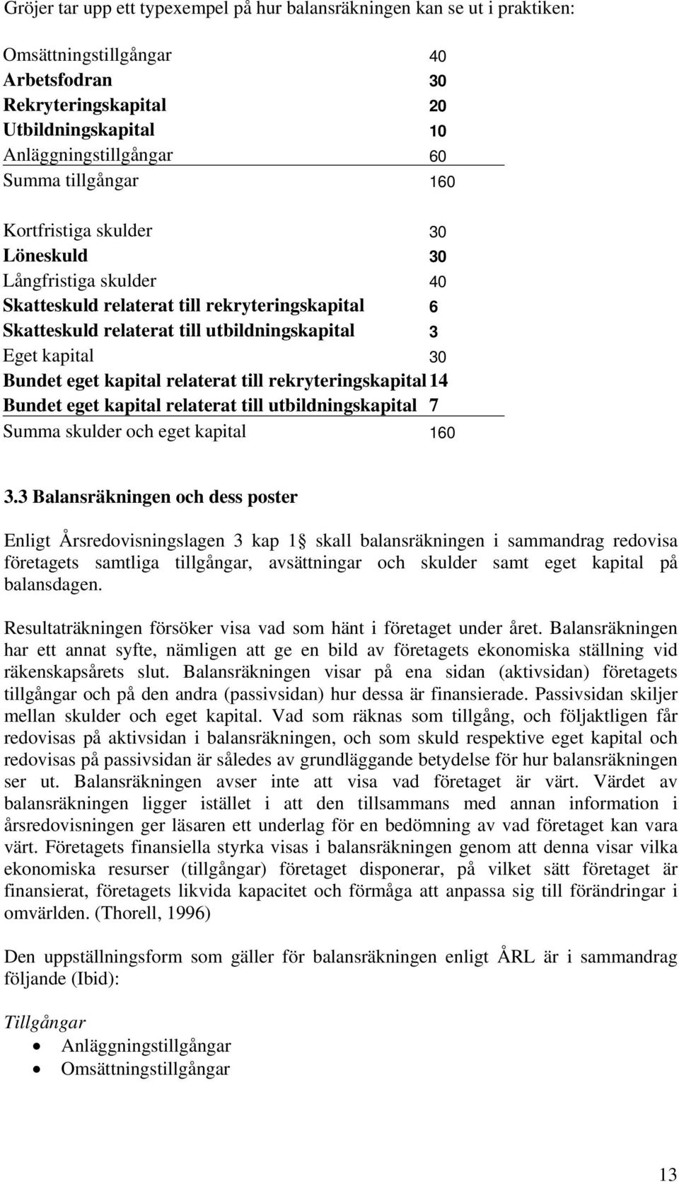 eget kapital relaterat till rekryteringskapital14 Bundet eget kapital relaterat till utbildningskapital 7 Summa skulder och eget kapital 160 3.