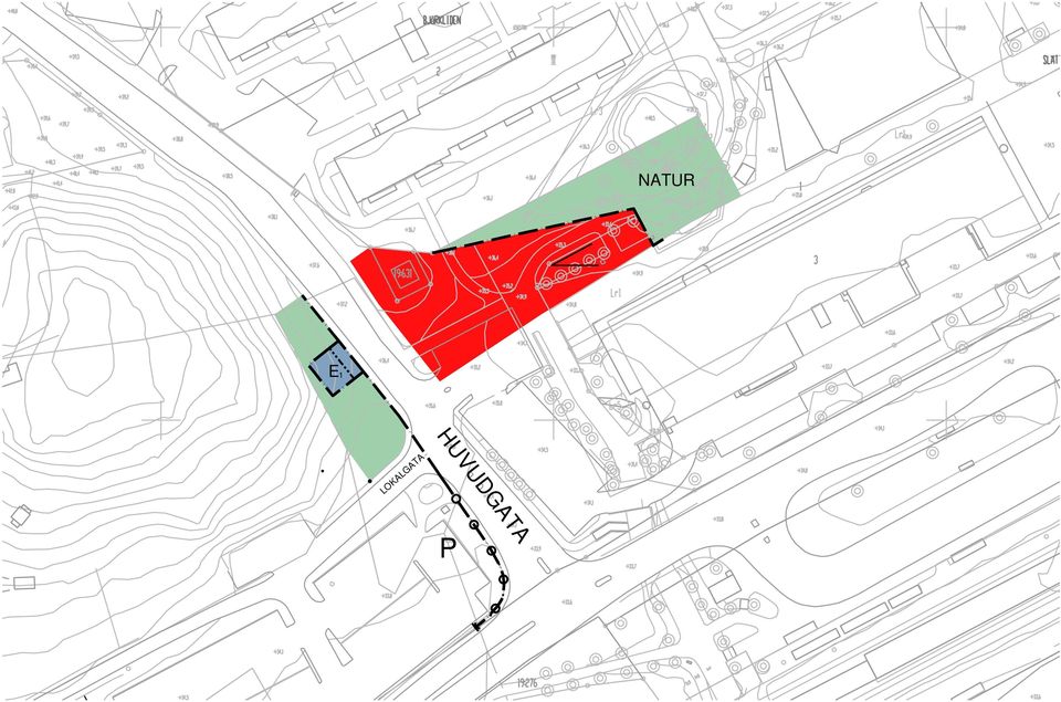 (utformning av kvartersmark) SKALA (A3) 1 : 1000, (A1) 1:500 GRUNDKARTA Koordinatsystem SWEREF 99 18 00 genom utdrag ur Kommunens kartbas.