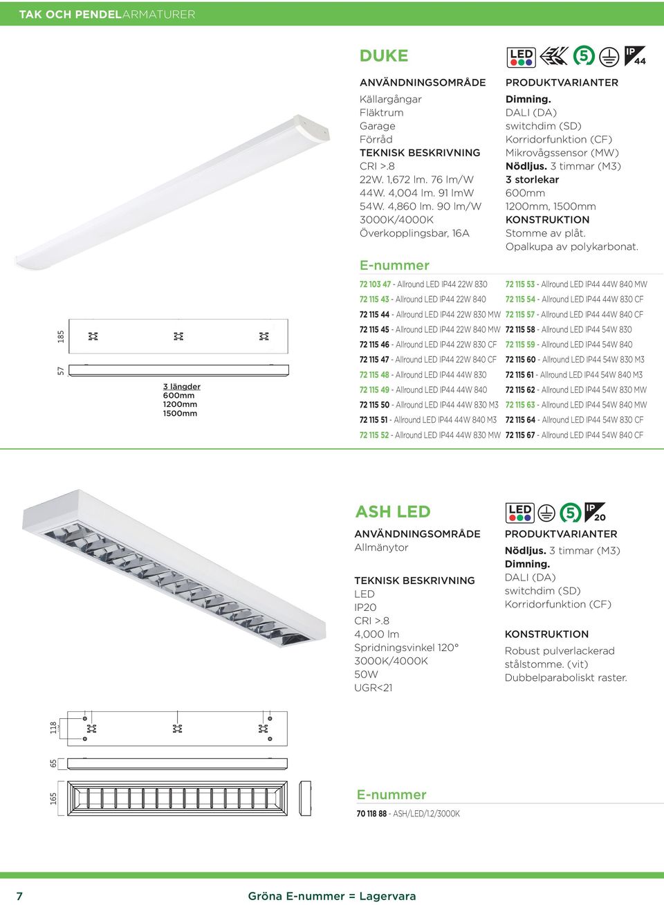 Allround LED IP44 22W 840 MW 72 115 58 - Allround LED IP44 54W 830 72 115 46 - Allround LED IP44 22W 830 CF 72 115 47 - Allround LED IP44 22W 840 CF 72 115 48 - Allround LED IP44 44W 830 72 115 49 -