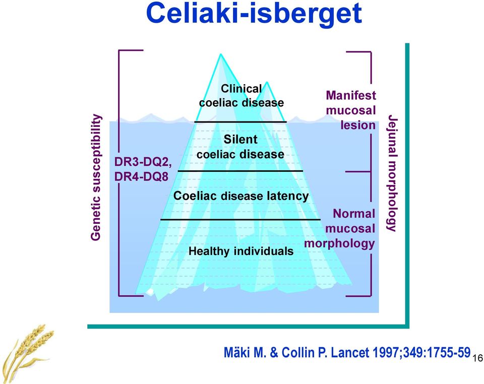 Healthy individuals Manifest mucosal lesion Normal mucosal