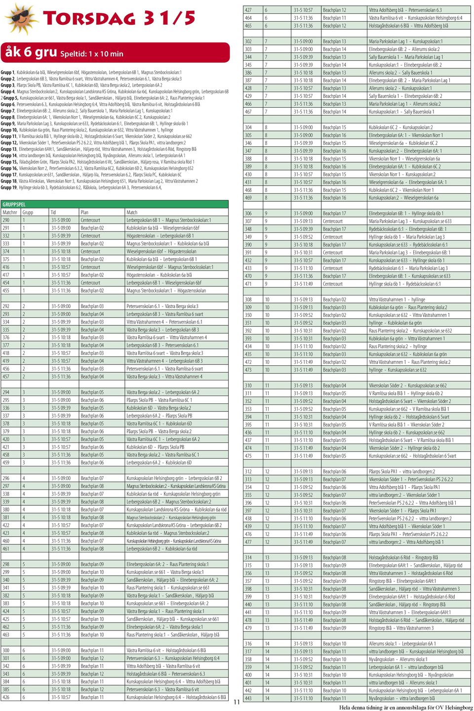 Västra Ramlösa 5B 1, vittra landborgen blå, Holstagårdsskolan lag 2vit, Mörarps skola grön Grupp 5, Husensjö:2, Holstagårdsskolan lag 5vit, S:t Jörgens skola 1, Larödsskola Blå, Wieselgrenskolan 5bf