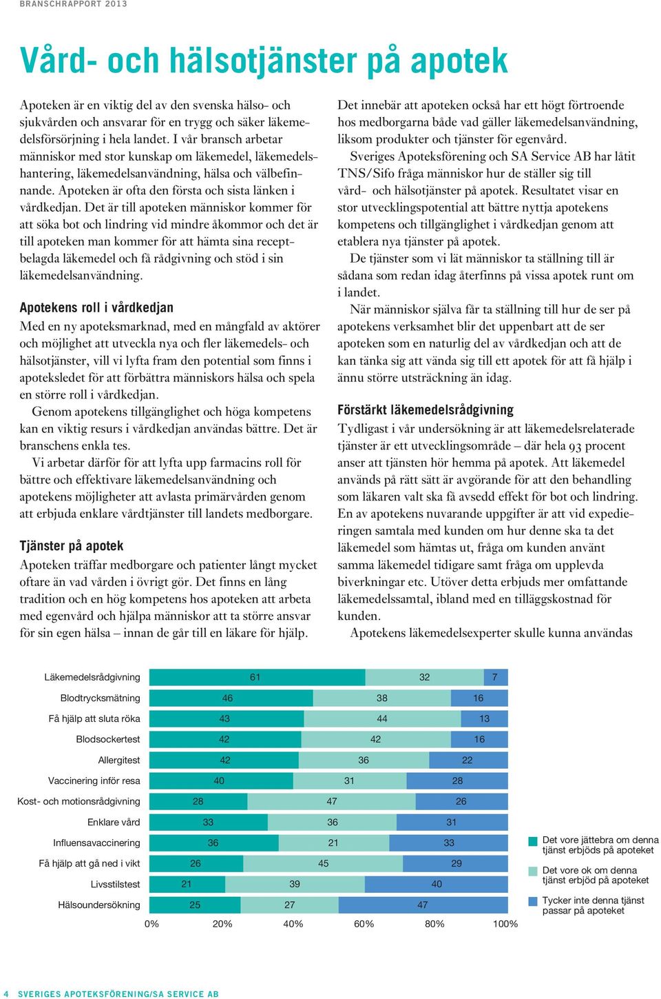 Det är till apoteken människor kommer för att söka bot och lindring vid mindre åkommor och det är till apoteken man kommer för att hämta sina receptbelagda läkemedel och få rådgivning och stöd i sin