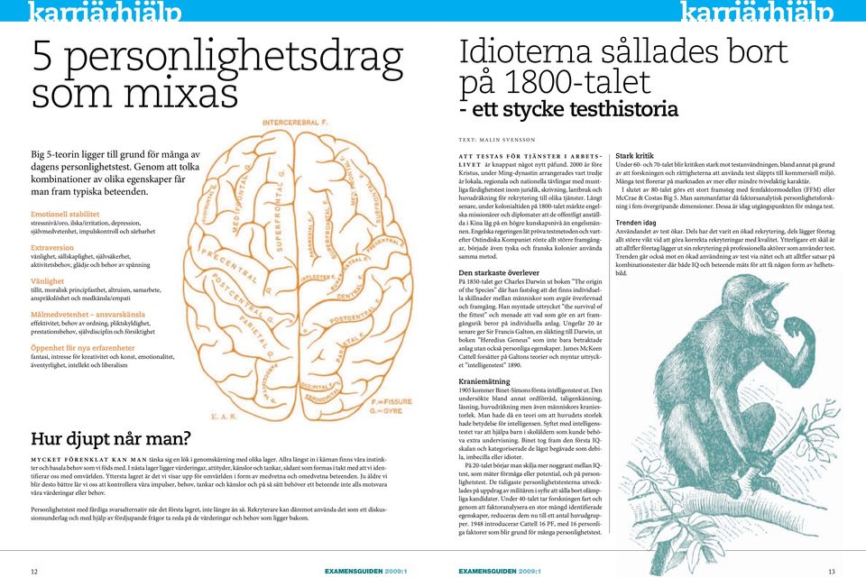 Emotionell stabilitet stressnivå/oro, ilska/irritation, depression, självmedvetenhet, impulskontroll och sårbarhet Extraversion vänlighet, sällskaplighet, självsäkerhet, aktivitetsbehov, glädje och