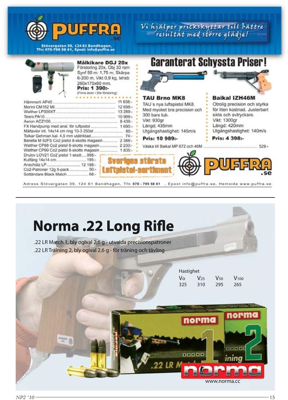 22 LR Tra rainin ing 2, bly ogi va l 2, 6 g - för trän in