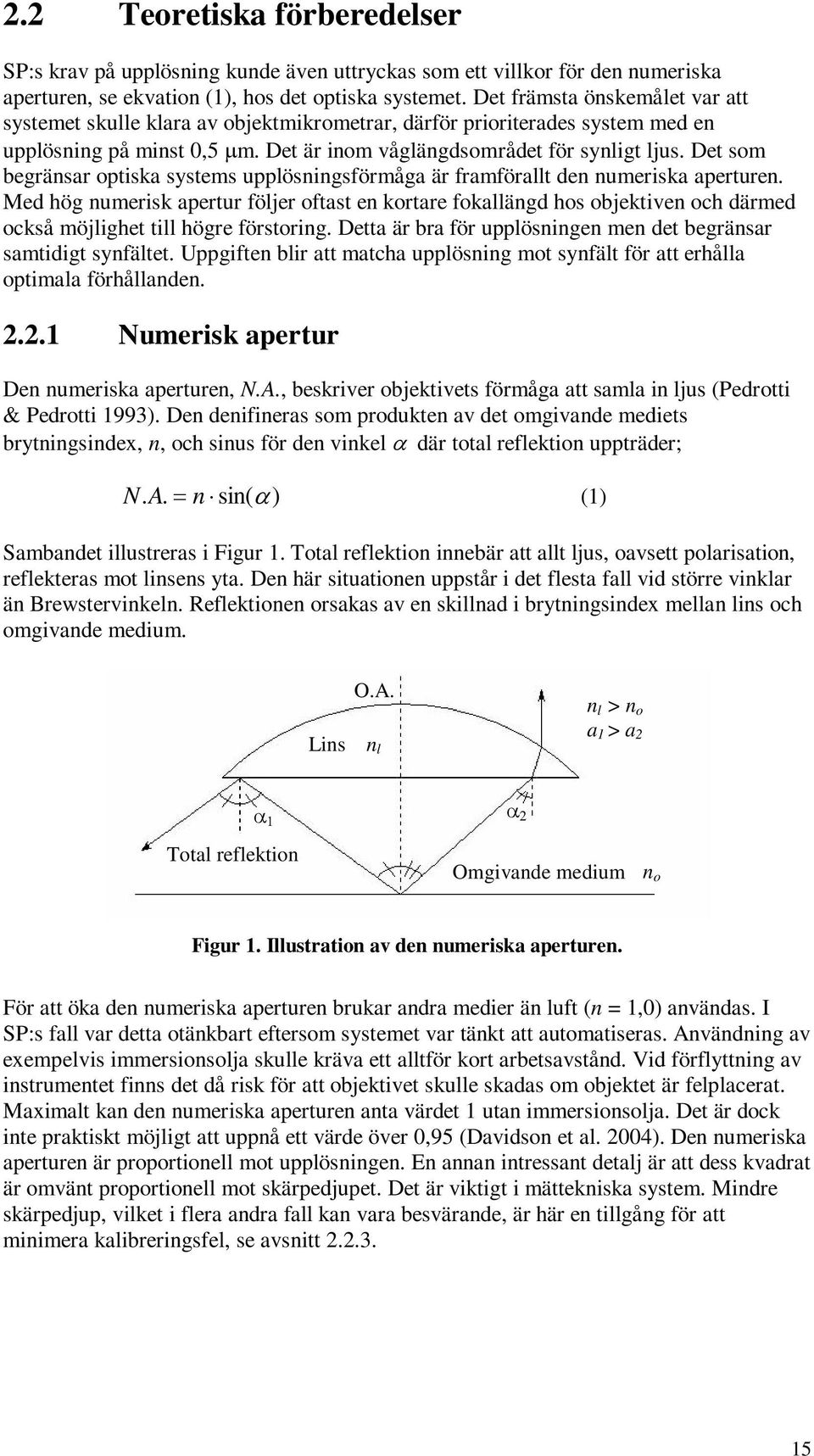 Det som begränsar optiska systems upplösningsförmåga är framförallt den numeriska aperturen.