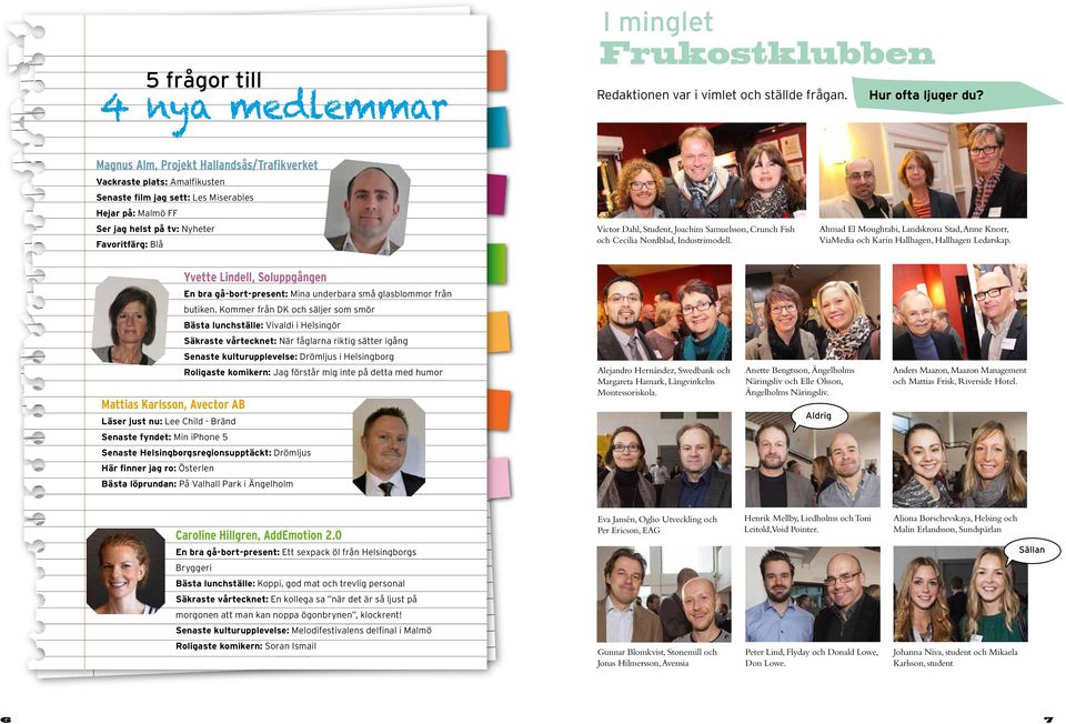 Joachim Samuelsson, Crunch Fish och Cecilia Nordblad, Industrimodell. Ahmad El Moughrabi, Landskrona Stad, Anne Knorr, ViaMedia och Karin Hallhagen, Hallhagen Ledarskap.