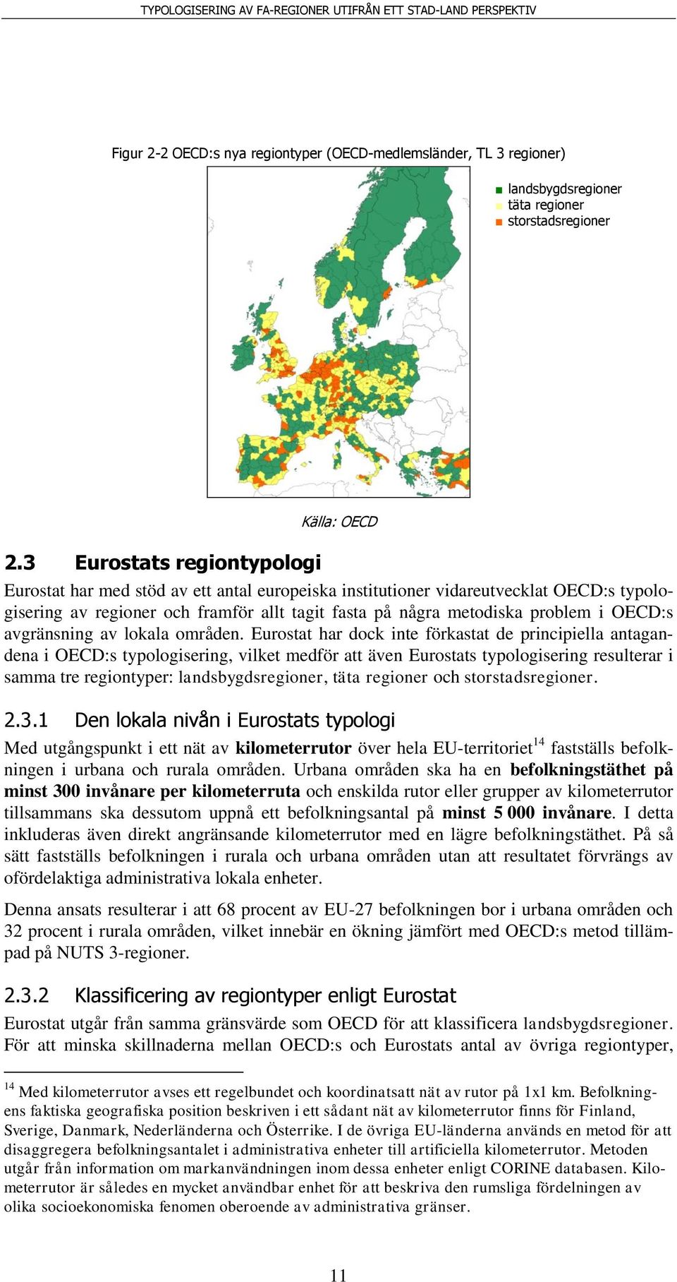 OECD:s avgränsning av lokala områden.