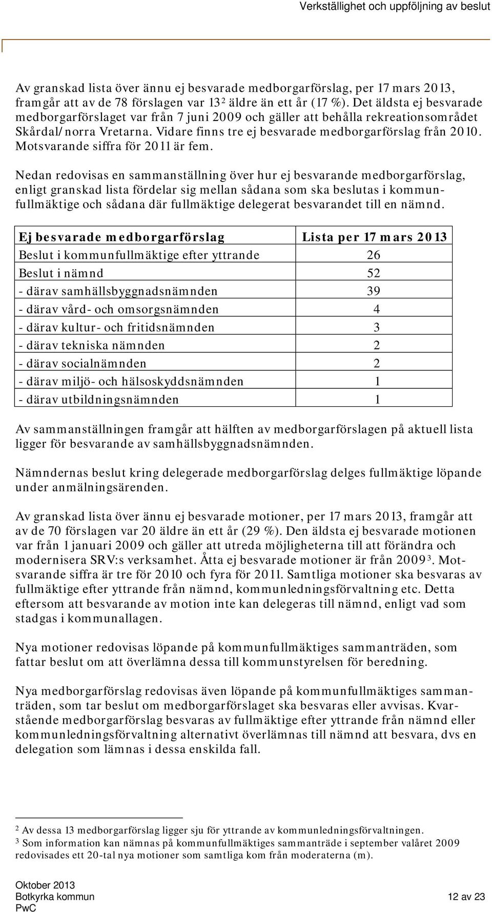 Motsvarande siffra för 2011 är fem.