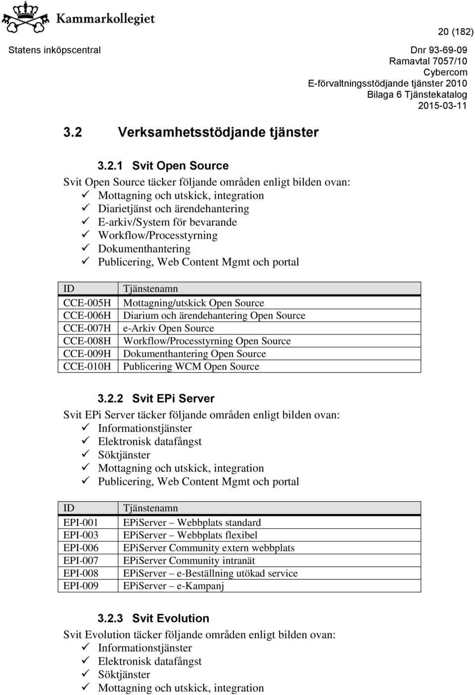 Open Source Diarium och ärendehantering Open Source e-arkiv Open Source Workflow/Processtyrning Open Source Dokumenthantering Open Source Publicering WCM Open Source 3.2.