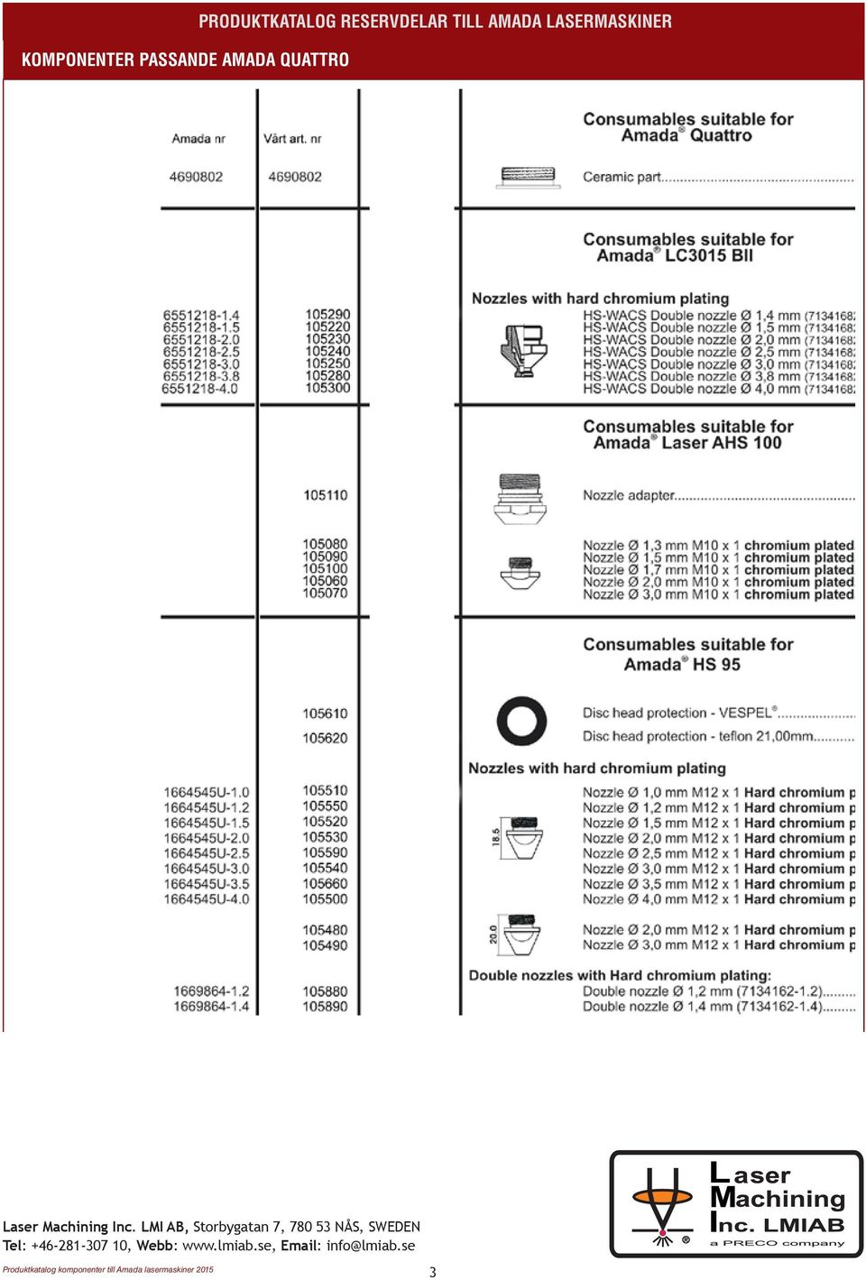 AMADA LASERMASKINER Produktkatalog