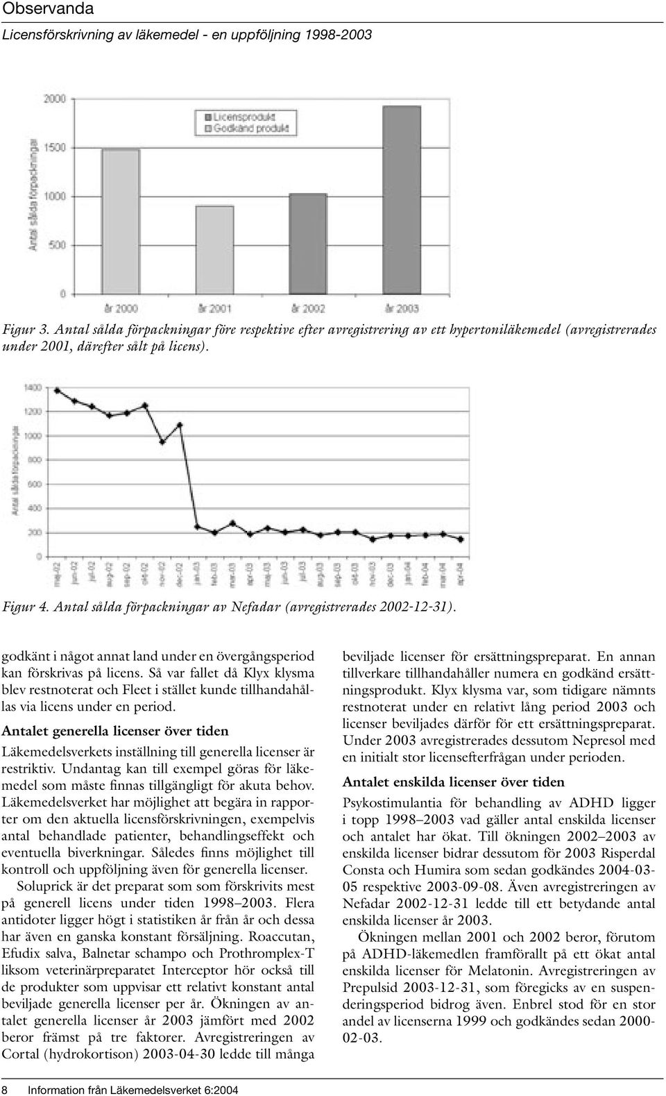 Antal sålda förpackningar av Nefadar (avregistrerades 2002-12-31). godkänt i något annat land under en övergångsperiod kan förskrivas på licens.