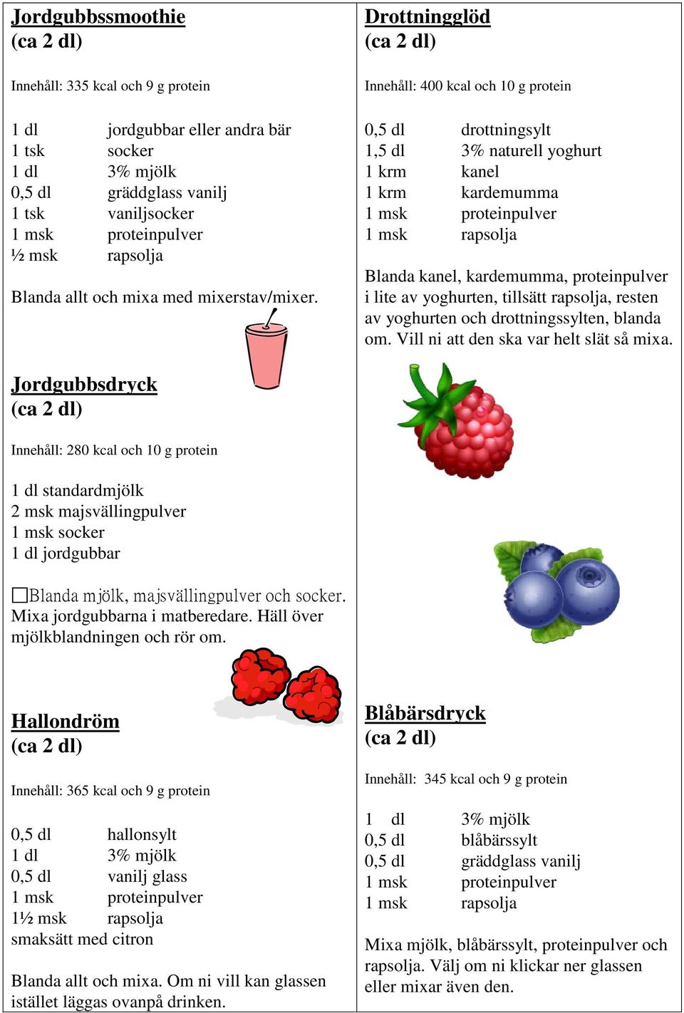 rapsolja, resten av yoghurten och drottningssylten, blanda om. Vill ni att den ska var helt slät så mixa.