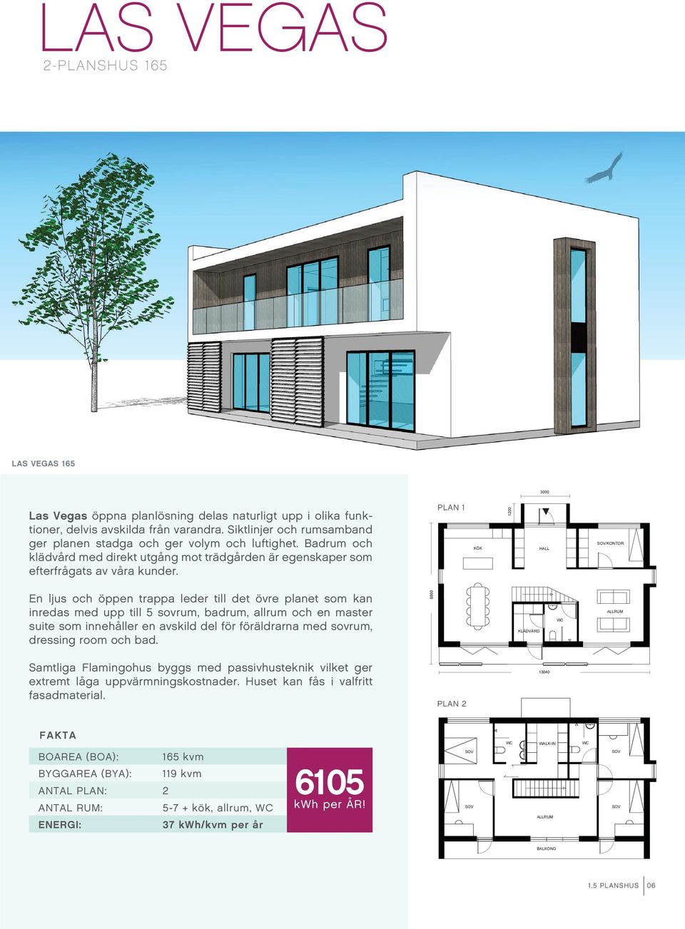 PLAN 1 1200 /KONTOR En ljus och öppen trappa leder till det övre planet som kan inredas med upp till 5 sovrum, badrum, allrum och en master suite som innehåller en avskild del för föräldrarna med