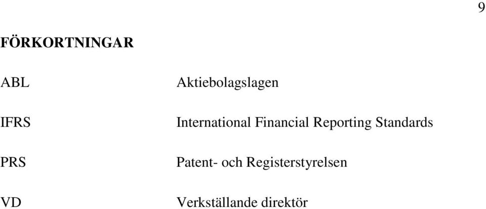 Financial Reporting Standards