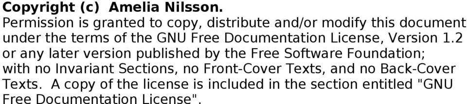 Free Documentation License, Version 1.