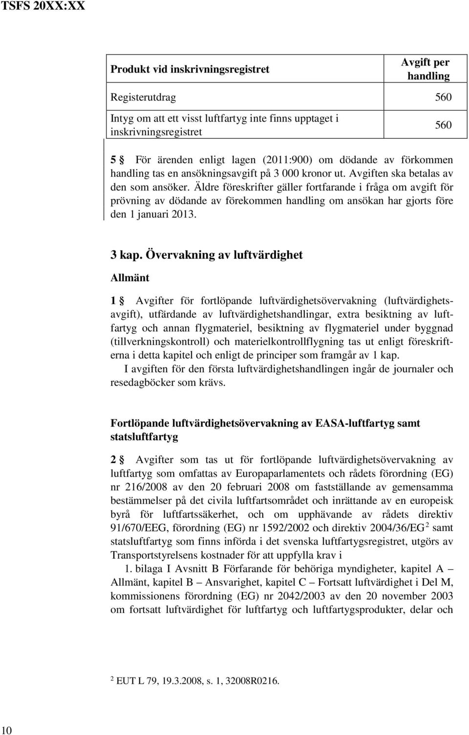 Äldre föreskrifter gäller fortfarande i fråga om avgift för prövning av dödande av förekommen handling om ansökan har gjorts före den 1 januari 2013. 560 3 kap.