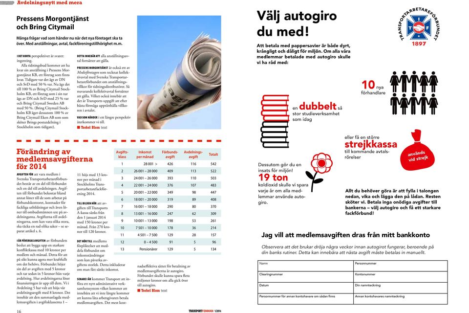 Nu ägs det till 100 % av Bring Citymail Stockholm KB, ett företag som i sin tur ägs av DN och SvD med 25 % var och Bring Citymail Sweden AB med 50 %.