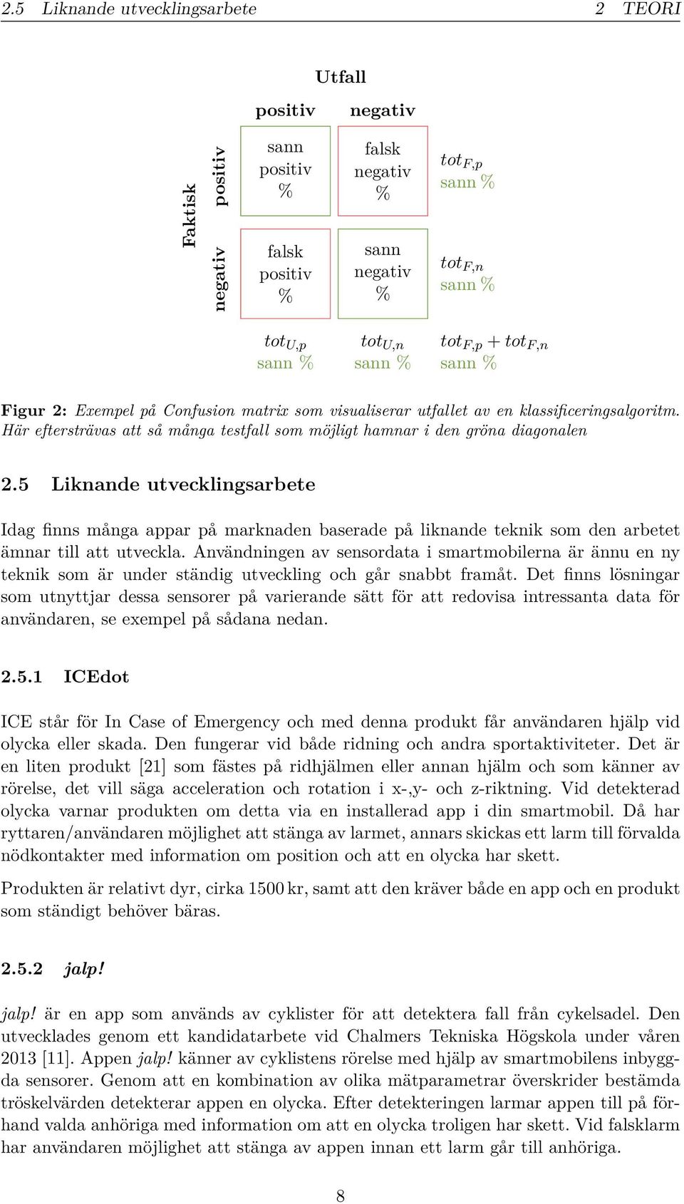 Här eftersträvas att så många testfall som möjligt hamnar i den gröna diagonalen 2.