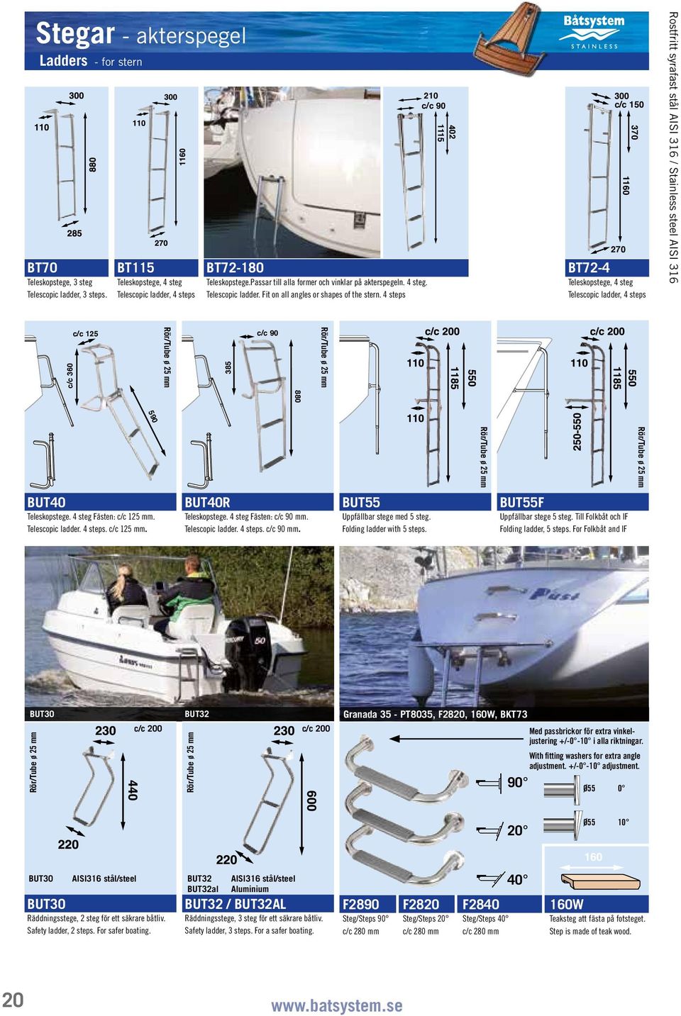 4 steps 210 c/c 90 300 c/c 150 1160 370 270 BT724 Teleskopstege, 4 steg Telescopic ladder, 4 steps c/c 360 c/c 125 385 c/c 90 880 590 BUT40 Teleskopstege. 4 steg Fästen: c/c 125 mm.