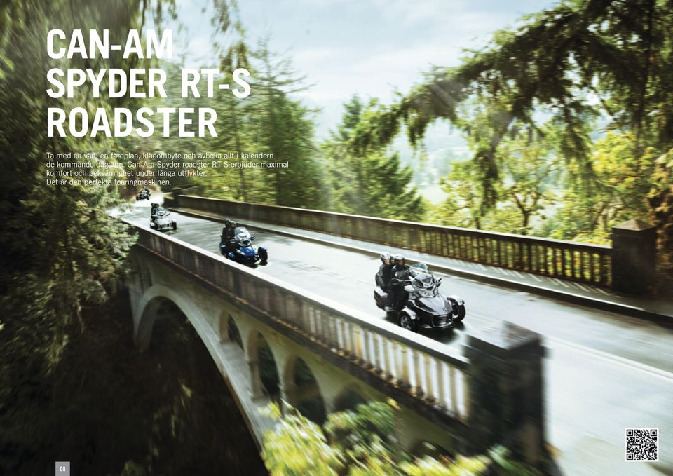 Can-Am Spyder roadster RT-S erbjuder maximal komfort och