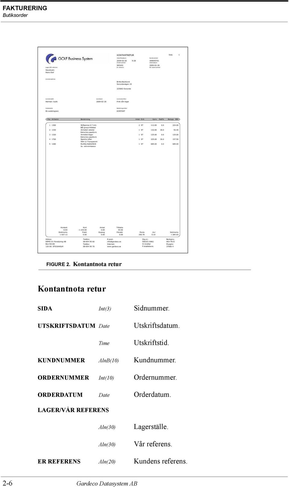 ORDERNUMMER Int(10) Ordernummer. ORDERDATUM Date Orderdatum.