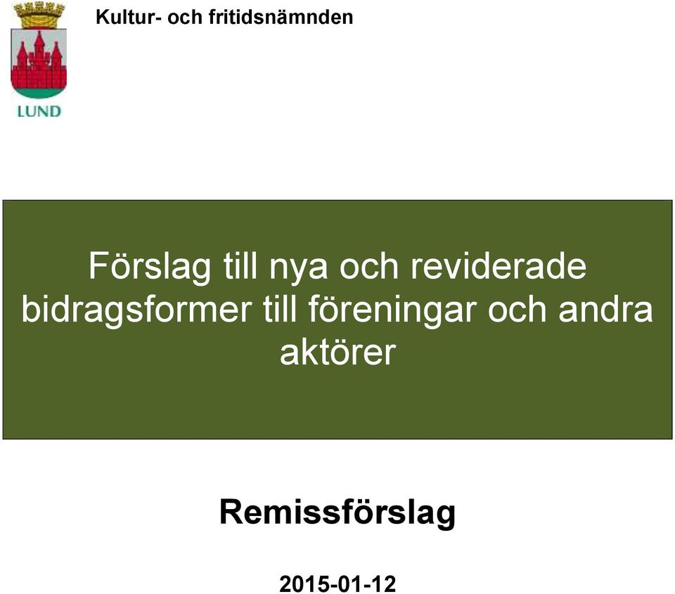 bidragsformer till föreningar