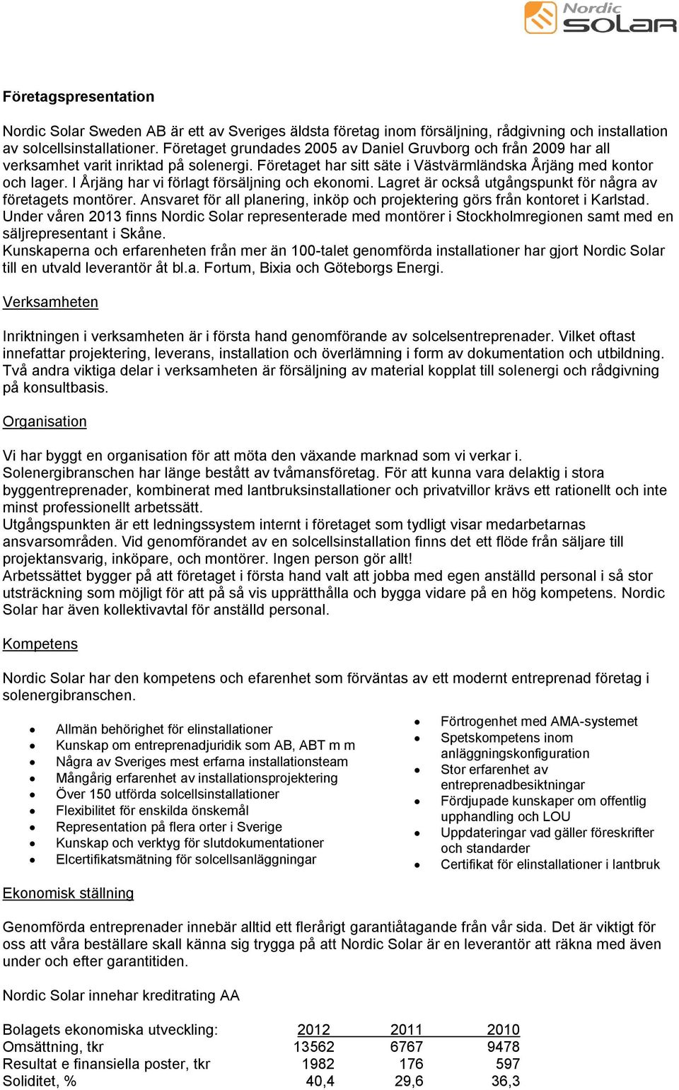 I Årjäng har vi förlagt försäljning och ekonomi. Lagret är också utgångspunkt för några av företagets montörer. Ansvaret för all planering, inköp och projektering görs från kontoret i Karlstad.