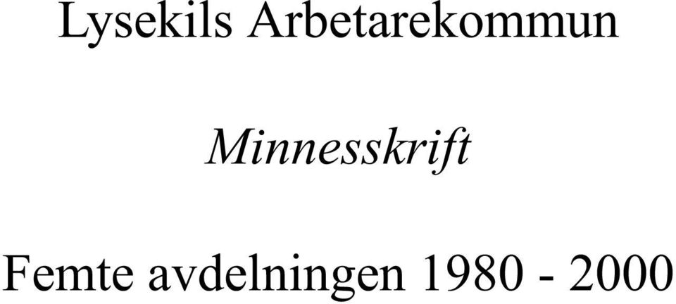 Minnesskrift