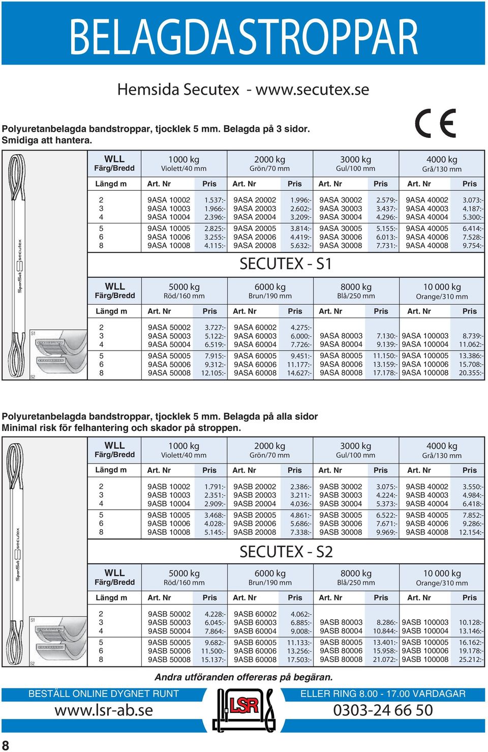 255:- 9ASA 10008 4.115:- 9ASA 20002 1.996:- 9ASA 20003 2.602:- 9ASA 20004 3.209:- 9ASA 20005 3.814:- 9ASA 20006 4.419:- 9ASA 20008 5.632:- SECUTEX - S1 9ASA 30002 2.579:- 9ASA 30003 3.