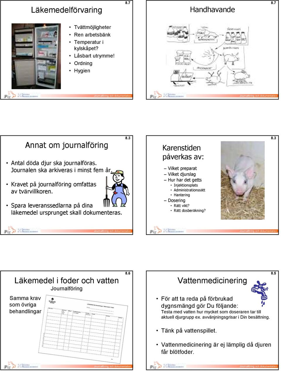 3 Karenstiden påverkas av: Vilket preparat Vilket djurslag Hur har det getts Injektionsplats Administrationssätt Hantering Dosering Rätt vikt? Rätt dosberäkning? 8.