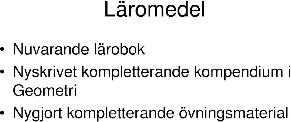 kompendium i Geometri